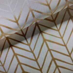 Gold and White Geometric Patterned wallpaper Serena &Lily